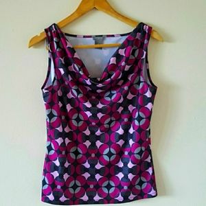 Ann Taylor Sleveless Blouse Cowl Neck Size M